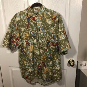 VTG Island Laundry men Hawaiian shirt, short sleeves, L